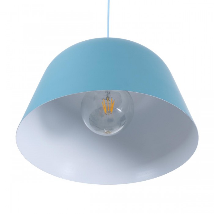 GloboStar® DOWNVALE 01286 Μοντέρνο Κρεμαστό Φωτιστικό Οροφής Μονόφωτο 1 x E27 Μπλε Μεταλλικό Καμπάνα Φ40 x Y24cm GloboStar® DOWNVALE 01286 Μοντέρνο Κρεμαστό Φωτιστικό Οροφής Μονόφωτο 1 x E27 Μπλε Μεταλλικό Καμπάνα Φ40 x Y24cm