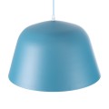 GloboStar® DOWNVALE 01286 Μοντέρνο Κρεμαστό Φωτιστικό Οροφής Μονόφωτο 1 x E27 Μπλε Μεταλλικό Καμπάνα Φ40 x Y24cm