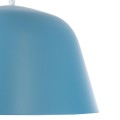 GloboStar® DOWNVALE 01286 Μοντέρνο Κρεμαστό Φωτιστικό Οροφής Μονόφωτο 1 x E27 Μπλε Μεταλλικό Καμπάνα Φ40 x Y24cm