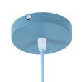 GloboStar® DOWNVALE 01286 Μοντέρνο Κρεμαστό Φωτιστικό Οροφής Μονόφωτο 1 x E27 Μπλε Μεταλλικό Καμπάνα Φ40 x Y24cm