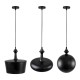 GloboStar® ROCKFORD 01287 SET 3 Μοντέρνα Κρεμαστά Φωτιστικά Οροφής Τρίφωτο 3 x E27 Μαύρα Μεταλλικά Καμπάνα GloboStar® ROCKFORD 01287 SET 3 Μοντέρνα Κρεμαστά Φωτιστικά Οροφής Τρίφωτο 3 x E27 Μαύρα Μεταλλικά Καμπάνα