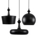 GloboStar® ROCKFORD 01287 SET 3 Μοντέρνα Κρεμαστά Φωτιστικά Οροφής Τρίφωτο 3 x E27 Μαύρα Μεταλλικά Καμπάνα GloboStar® ROCKFORD 01287 SET 3 Μοντέρνα Κρεμαστά Φωτιστικά Οροφής Τρίφωτο 3 x E27 Μαύρα Μεταλλικά Καμπάνα