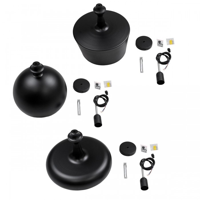 GloboStar® ROCKFORD 01287 SET 3 Μοντέρνα Κρεμαστά Φωτιστικά Οροφής Τρίφωτο 3 x E27 Μαύρα Μεταλλικά Καμπάνα GloboStar® ROCKFORD 01287 SET 3 Μοντέρνα Κρεμαστά Φωτιστικά Οροφής Τρίφωτο 3 x E27 Μαύρα Μεταλλικά Καμπάνα