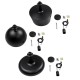 GloboStar® ROCKFORD 01287 SET 3 Μοντέρνα Κρεμαστά Φωτιστικά Οροφής Τρίφωτο 3 x E27 Μαύρα Μεταλλικά Καμπάνα GloboStar® ROCKFORD 01287 SET 3 Μοντέρνα Κρεμαστά Φωτιστικά Οροφής Τρίφωτο 3 x E27 Μαύρα Μεταλλικά Καμπάνα