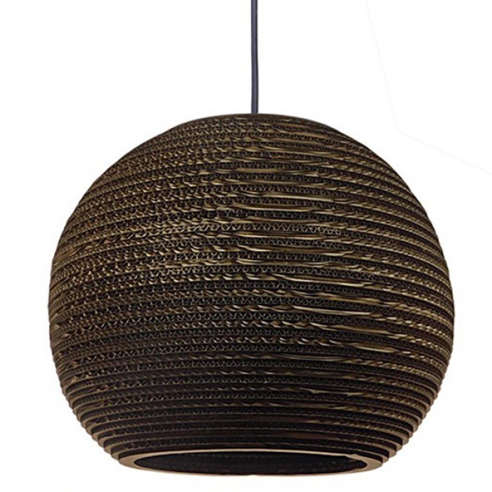 GloboStar® CRETE 01289 Vintage Κρεμαστό Φωτιστικό Οροφής Μονόφωτο 3D από Επεξεργασμένο Σκληρό Καφέ Χαρτόνι Καμπάνα Φ40 x Y34cm GloboStar® CRETE 01289 Vintage Κρεμαστό Φωτιστικό Οροφής Μονόφωτο 3D από Επεξεργασμένο Σκληρό Καφέ Χαρτόνι Καμπάνα Φ40 x Y34cm
