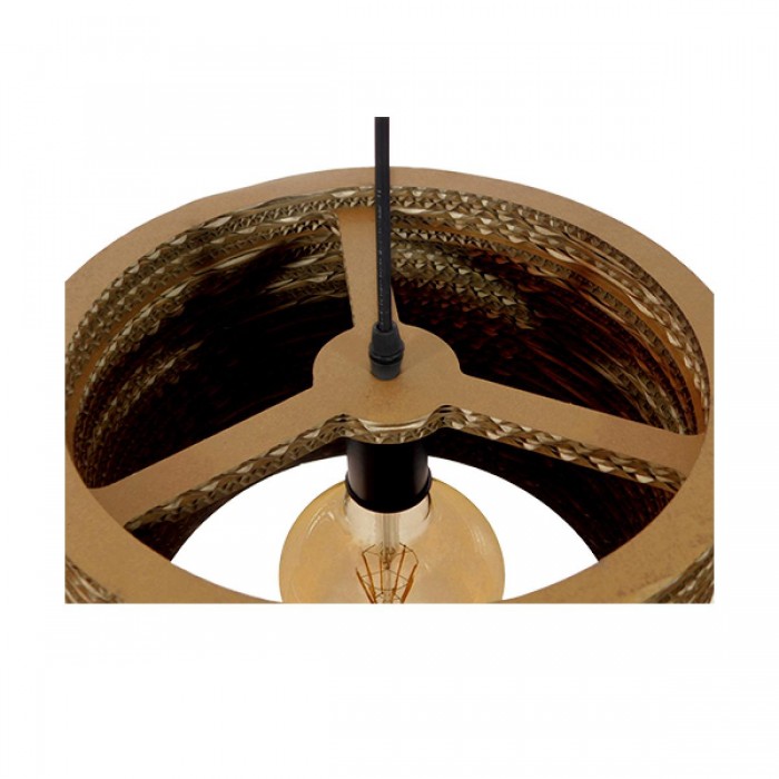 GloboStar® PAROS 01290 Vintage Κρεμαστό Φωτιστικό Οροφής Μονόφωτο 3D από Επεξεργασμένο Σκληρό Καφέ Χαρτόνι Καμπάνα Φ30 x Y20cm GloboStar® PAROS 01290 Vintage Κρεμαστό Φωτιστικό Οροφής Μονόφωτο 3D από Επεξεργασμένο Σκληρό Καφέ Χαρτόνι Καμπάνα Φ30 x Y20cm