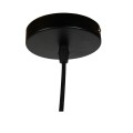 GloboStar® PAROS 01290 Vintage Κρεμαστό Φωτιστικό Οροφής Μονόφωτο 3D από Επεξεργασμένο Σκληρό Καφέ Χαρτόνι Καμπάνα Φ30 x Y20cm
