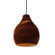 GloboStar® MYKONOS 01292 Vintage Κρεμαστό Φωτιστικό Οροφής Μονόφωτο 3D από Επεξεργασμένο Σκληρό Καφέ Χαρτόνι Καμπάνα Φ30 x Y30cm