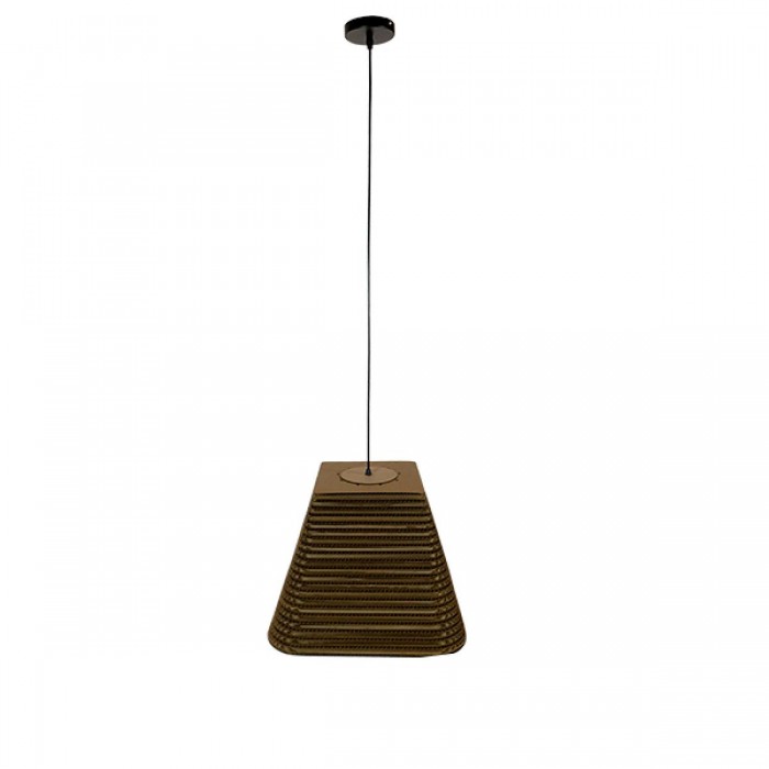 GloboStar® CORFU 01295 Vintage Κρεμαστό Φωτιστικό Οροφής Μονόφωτο 3D από Επεξεργασμένο Σκληρό Καφέ Χαρτόνι Καμπάνα Φ38 x Y31cm GloboStar® CORFU 01295 Vintage Κρεμαστό Φωτιστικό Οροφής Μονόφωτο 3D από Επεξεργασμένο Σκληρό Καφέ Χαρτόνι Καμπάνα Φ38 x Y31cm