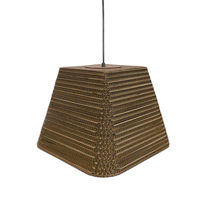GloboStar® CORFU 01295 Vintage Κρεμαστό Φωτιστικό Οροφής Μονόφωτο 3D από Επεξεργασμένο Σκληρό Καφέ Χαρτόνι Καμπάνα Φ38 x Y31cm GloboStar® CORFU 01295 Vintage Κρεμαστό Φωτιστικό Οροφής Μονόφωτο 3D από Επεξεργασμένο Σκληρό Καφέ Χαρτόνι Καμπάνα Φ38 x Y31cm