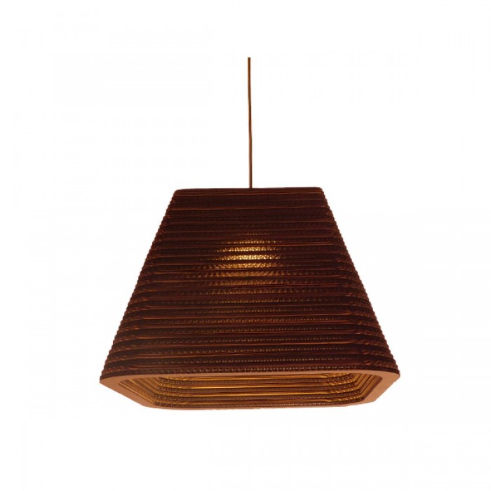 GloboStar® CORFU 01295 Vintage Κρεμαστό Φωτιστικό Οροφής Μονόφωτο 3D από Επεξεργασμένο Σκληρό Καφέ Χαρτόνι Καμπάνα Φ38 x Y31cm GloboStar® CORFU 01295 Vintage Κρεμαστό Φωτιστικό Οροφής Μονόφωτο 3D από Επεξεργασμένο Σκληρό Καφέ Χαρτόνι Καμπάνα Φ38 x Y31cm