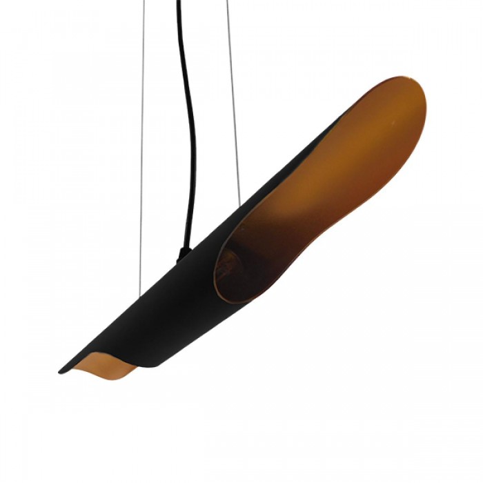 GloboStar® ESTERINA 01304 Μοντέρνο Κρεμαστό Φωτιστικό Οροφής Δίφωτο 2 x E27 Μαύρο - Χρυσό Μεταλλικό Μ60 x Π6 x Υ6cm GloboStar® ESTERINA 01304 Μοντέρνο Κρεμαστό Φωτιστικό Οροφής Δίφωτο 2 x E27 Μαύρο - Χρυσό Μεταλλικό Μ60 x Π6 x Υ6cm