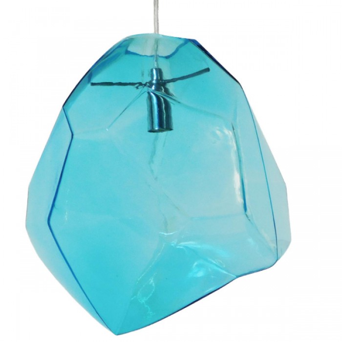 GloboStar® RINA 01306 Μοντέρνο Κρεμαστό Φωτιστικό Οροφής Μονόφωτο 1 x E27 Γυάλινο Γαλάζιο Διάφανο Μ20 x Π22 x Υ25cm GloboStar® RINA 01306 Μοντέρνο Κρεμαστό Φωτιστικό Οροφής Μονόφωτο 1 x E27 Γυάλινο Γαλάζιο Διάφανο Μ20 x Π22 x Υ25cm
