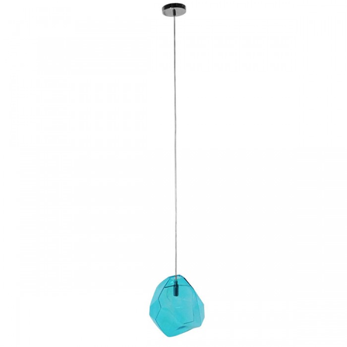 GloboStar® RINA 01306 Μοντέρνο Κρεμαστό Φωτιστικό Οροφής Μονόφωτο 1 x E27 Γυάλινο Γαλάζιο Διάφανο Μ20 x Π22 x Υ25cm GloboStar® RINA 01306 Μοντέρνο Κρεμαστό Φωτιστικό Οροφής Μονόφωτο 1 x E27 Γυάλινο Γαλάζιο Διάφανο Μ20 x Π22 x Υ25cm