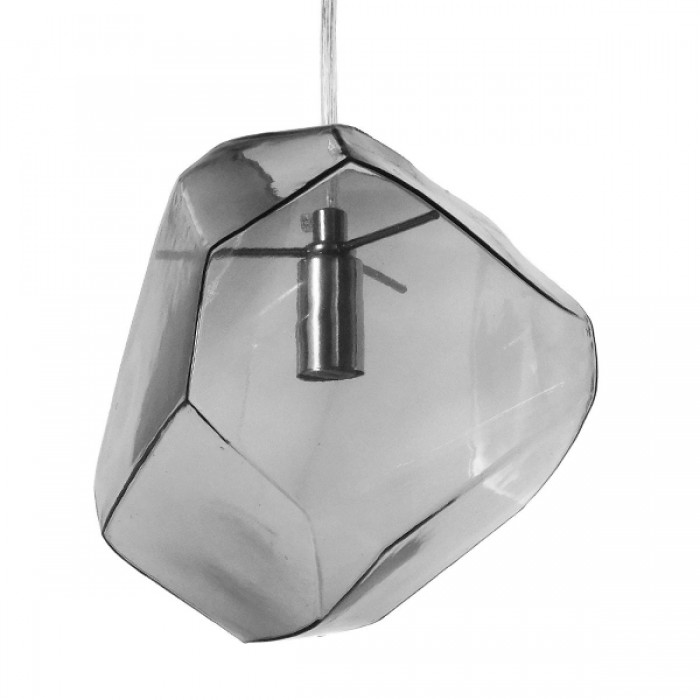 GloboStar® RINA 01307 Μοντέρνο Κρεμαστό Φωτιστικό Οροφής Μονόφωτο 1 x G9 Γυάλινο Γκρι Διάφανο Μ14 x Π17 x Υ17cm GloboStar® RINA 01307 Μοντέρνο Κρεμαστό Φωτιστικό Οροφής Μονόφωτο 1 x G9 Γυάλινο Γκρι Διάφανο Μ14 x Π17 x Υ17cm
