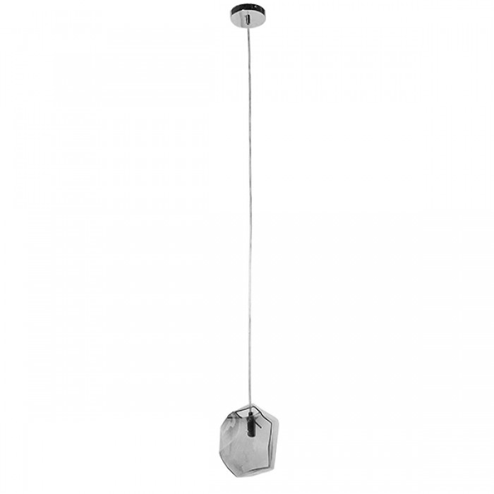 GloboStar® RINA 01307 Μοντέρνο Κρεμαστό Φωτιστικό Οροφής Μονόφωτο 1 x G9 Γυάλινο Γκρι Διάφανο Μ14 x Π17 x Υ17cm GloboStar® RINA 01307 Μοντέρνο Κρεμαστό Φωτιστικό Οροφής Μονόφωτο 1 x G9 Γυάλινο Γκρι Διάφανο Μ14 x Π17 x Υ17cm