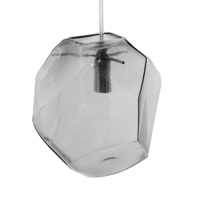 GloboStar® RINA 01307 Μοντέρνο Κρεμαστό Φωτιστικό Οροφής Μονόφωτο 1 x G9 Γυάλινο Γκρι Διάφανο Μ14 x Π17 x Υ17cm GloboStar® RINA 01307 Μοντέρνο Κρεμαστό Φωτιστικό Οροφής Μονόφωτο 1 x G9 Γυάλινο Γκρι Διάφανο Μ14 x Π17 x Υ17cm