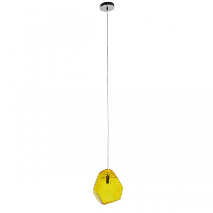 GloboStar® RINA 01308 Μοντέρνο Κρεμαστό Φωτιστικό Οροφής Μονόφωτο 1 x G9 Γυάλινο Κίτρινο Διάφανο Μ20 x Π19 x Υ20cm GloboStar® RINA 01308 Μοντέρνο Κρεμαστό Φωτιστικό Οροφής Μονόφωτο 1 x G9 Γυάλινο Κίτρινο Διάφανο Μ20 x Π19 x Υ20cm