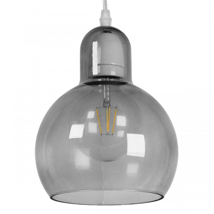 GloboStar® BOSSANOVA 01313 Μοντέρνο Κρεμαστό Φωτιστικό Οροφής Μονόφωτο 1 x E27 Γυάλινο Γκρι Διάφανο Φ18 x Υ23cm GloboStar® BOSSANOVA 01313 Μοντέρνο Κρεμαστό Φωτιστικό Οροφής Μονόφωτο 1 x E27 Γυάλινο Γκρι Διάφανο Φ18 x Υ23cm