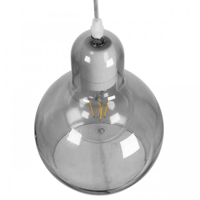 GloboStar® BOSSANOVA 01313 Μοντέρνο Κρεμαστό Φωτιστικό Οροφής Μονόφωτο 1 x E27 Γυάλινο Γκρι Διάφανο Φ18 x Υ23cm GloboStar® BOSSANOVA 01313 Μοντέρνο Κρεμαστό Φωτιστικό Οροφής Μονόφωτο 1 x E27 Γυάλινο Γκρι Διάφανο Φ18 x Υ23cm