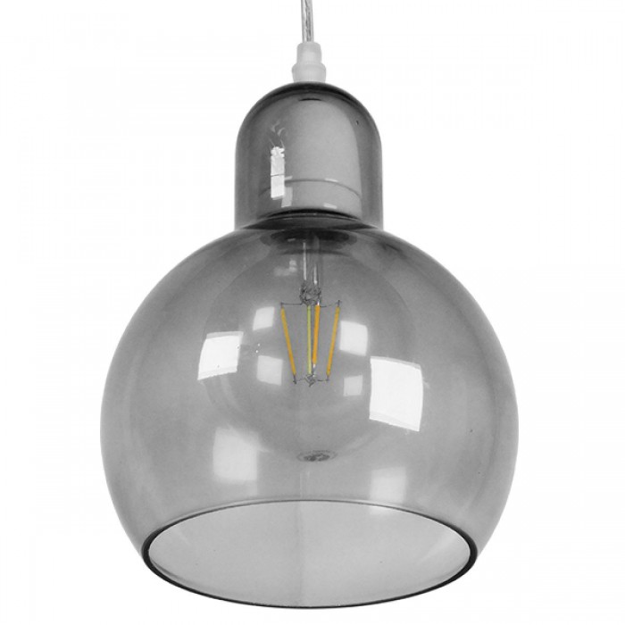 GloboStar® BOSSANOVA 01313 Μοντέρνο Κρεμαστό Φωτιστικό Οροφής Μονόφωτο 1 x E27 Γυάλινο Γκρι Διάφανο Φ18 x Υ23cm GloboStar® BOSSANOVA 01313 Μοντέρνο Κρεμαστό Φωτιστικό Οροφής Μονόφωτο 1 x E27 Γυάλινο Γκρι Διάφανο Φ18 x Υ23cm