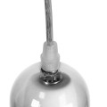GloboStar® LUCREZIA 01314 Μοντέρνο Κρεμαστό Φωτιστικό Οροφής Μονόφωτο 1 x E27 Γυάλινο Διάφανο Φ18 x Υ23cm