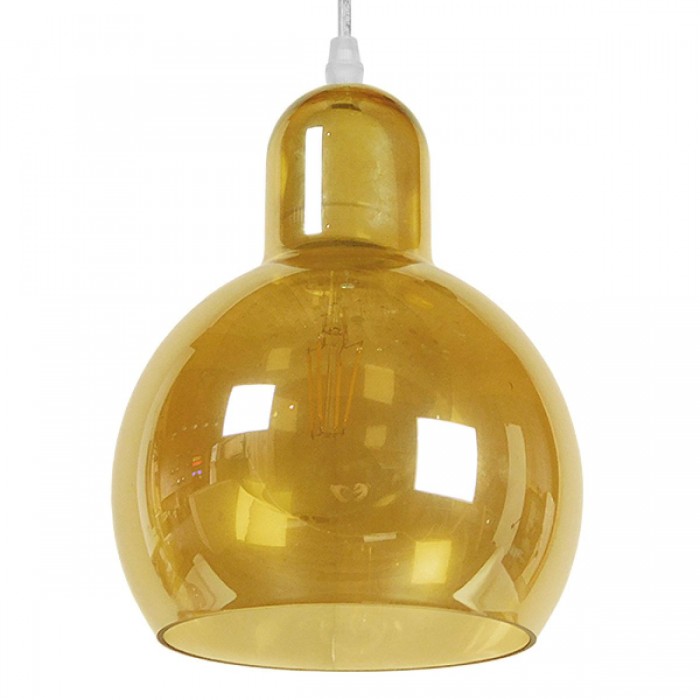 GloboStar® LUNATICA 01315 Μοντέρνο Κρεμαστό Φωτιστικό Οροφής Μονόφωτο 1 x E27 Γυάλινο Μελί Διάφανο Φ18 x Υ23cm GloboStar® LUNATICA 01315 Μοντέρνο Κρεμαστό Φωτιστικό Οροφής Μονόφωτο 1 x E27 Γυάλινο Μελί Διάφανο Φ18 x Υ23cm