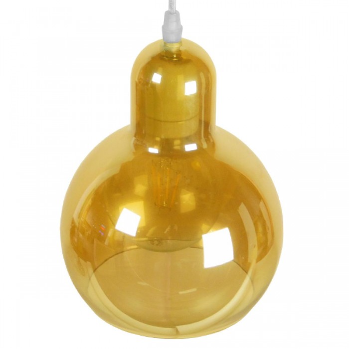 GloboStar® LUNATICA 01315 Μοντέρνο Κρεμαστό Φωτιστικό Οροφής Μονόφωτο 1 x E27 Γυάλινο Μελί Διάφανο Φ18 x Υ23cm GloboStar® LUNATICA 01315 Μοντέρνο Κρεμαστό Φωτιστικό Οροφής Μονόφωτο 1 x E27 Γυάλινο Μελί Διάφανο Φ18 x Υ23cm
