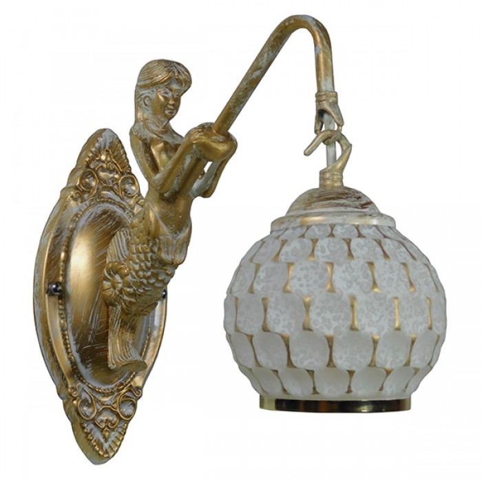 GloboStar® MERMAID 01317 Vintage Industrial Φωτιστικό Τοίχου Απλίκα Μονόφωτο Mπρούτζινο Μεταλλικό με Λευκό Ματ Γυαλί Φ12 x Μ28 x Π12.5 x Υ27cm GloboStar® MERMAID 01317 Vintage Industrial Φωτιστικό Τοίχου Απλίκα Μονόφωτο Mπρούτζινο Μεταλλικό με Λευκό Ματ Γυαλί Φ12 x Μ28 x Π12.5 x Υ27cm