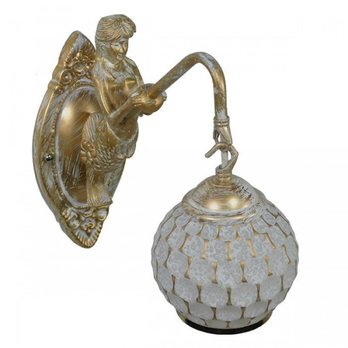 GloboStar® MERMAID 01317 Vintage Industrial Φωτιστικό Τοίχου Απλίκα Μονόφωτο Mπρούτζινο Μεταλλικό με Λευκό Ματ Γυαλί Φ12 x Μ28 x Π12.5 x Υ27cm GloboStar® MERMAID 01317 Vintage Industrial Φωτιστικό Τοίχου Απλίκα Μονόφωτο Mπρούτζινο Μεταλλικό με Λευκό Ματ Γυαλί Φ12 x Μ28 x Π12.5 x Υ27cm
