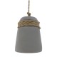 GloboStar® ETESIAN 01319 Μοντέρνο Industrial Κρεμαστό Φωτιστικό Οροφής Μονόφωτο Γκρι Τσιμέντο Καμπάνα Φ18 x Y26cm