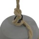 GloboStar® ETESIAN 01319 Μοντέρνο Industrial Κρεμαστό Φωτιστικό Οροφής Μονόφωτο Γκρι Τσιμέντο Καμπάνα Φ18 x Y26cm