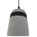 GloboStar® TRIBECA 01320 Μοντέρνο Industrial Κρεμαστό Φωτιστικό Οροφής Μονόφωτο Γκρι Τσιμέντο Καμπάνα Φ18 x Y26cm