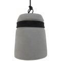 GloboStar® TRIBECA 01320 Μοντέρνο Industrial Κρεμαστό Φωτιστικό Οροφής Μονόφωτο Γκρι Τσιμέντο Καμπάνα Φ18 x Y26cm