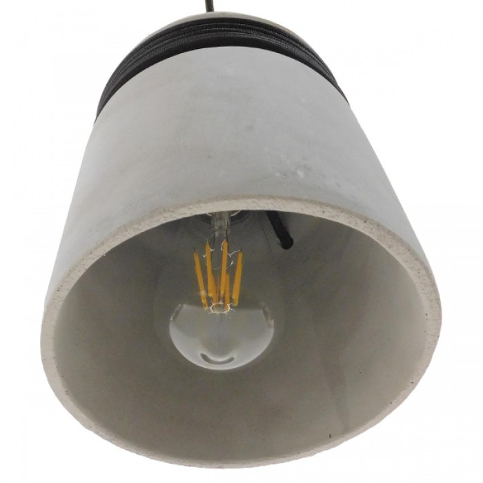 GloboStar® TRIBECA 01320 Μοντέρνο Industrial Κρεμαστό Φωτιστικό Οροφής Μονόφωτο Γκρι Τσιμέντο Καμπάνα Φ18 x Y26cm GloboStar® TRIBECA 01320 Μοντέρνο Industrial Κρεμαστό Φωτιστικό Οροφής Μονόφωτο Γκρι Τσιμέντο Καμπάνα Φ18 x Y26cm