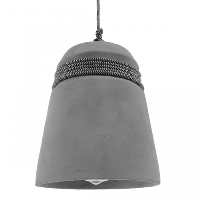 GloboStar® FELINI 01321 Μοντέρνο Industrial Κρεμαστό Φωτιστικό Οροφής Μονόφωτο Γκρι Τσιμέντο Καμπάνα Φ18 x Y26cm GloboStar® FELINI 01321 Μοντέρνο Industrial Κρεμαστό Φωτιστικό Οροφής Μονόφωτο Γκρι Τσιμέντο Καμπάνα Φ18 x Y26cm