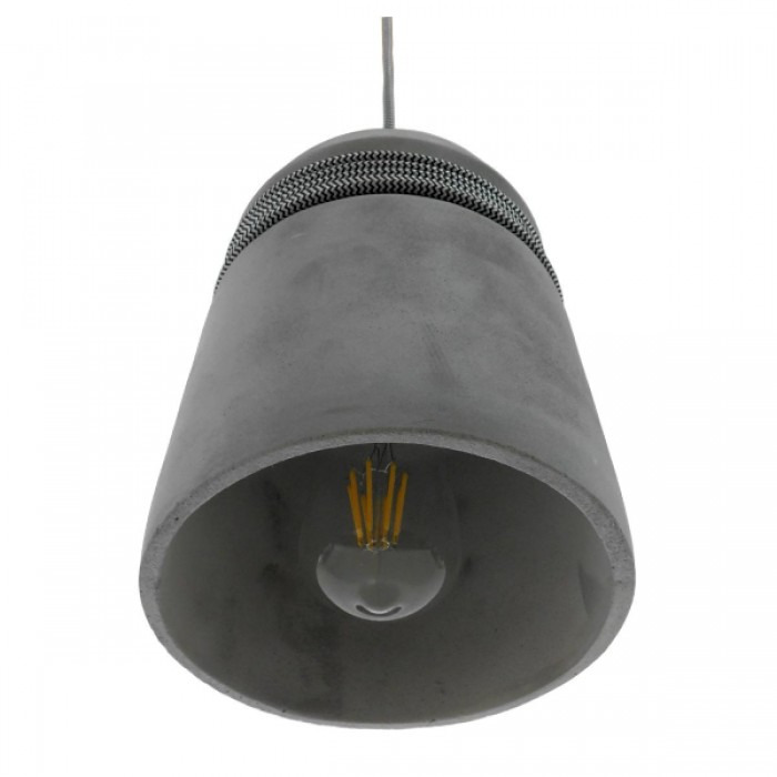 GloboStar® FELINI 01321 Μοντέρνο Industrial Κρεμαστό Φωτιστικό Οροφής Μονόφωτο Γκρι Τσιμέντο Καμπάνα Φ18 x Y26cm GloboStar® FELINI 01321 Μοντέρνο Industrial Κρεμαστό Φωτιστικό Οροφής Μονόφωτο Γκρι Τσιμέντο Καμπάνα Φ18 x Y26cm