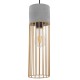 GloboStar® DURANT 01322 Μοντέρνο Industrial Κρεμαστό Φωτιστικό Οροφής Μονόφωτο Γκρι Μπεζ Τσιμέντο Πλέγμα Φ12 x Y40cm