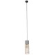 GloboStar® DURANT 01322 Μοντέρνο Industrial Κρεμαστό Φωτιστικό Οροφής Μονόφωτο Γκρι Μπεζ Τσιμέντο Πλέγμα Φ12 x Y40cm