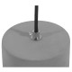 GloboStar® DURANT 01322 Μοντέρνο Industrial Κρεμαστό Φωτιστικό Οροφής Μονόφωτο Γκρι Μπεζ Τσιμέντο Πλέγμα Φ12 x Y40cm