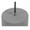 GloboStar® DURANT 01324 Μοντέρνο Industrial Κρεμαστό Φωτιστικό Οροφής Μονόφωτο Γκρι Μπεζ Τσιμέντο Πλέγμα Φ32 x Y20cm