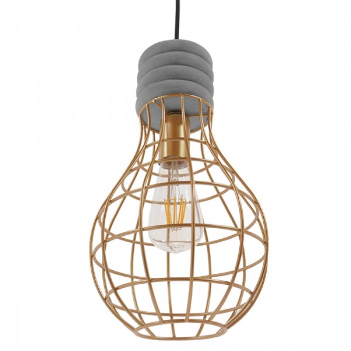 GloboStar® DURANT 01325 Μοντέρνο Industrial Κρεμαστό Φωτιστικό Οροφής Μονόφωτο Γκρι Μπεζ Τσιμέντο Πλέγμα Φ20 x Y35cm GloboStar® DURANT 01325 Μοντέρνο Industrial Κρεμαστό Φωτιστικό Οροφής Μονόφωτο Γκρι Μπεζ Τσιμέντο Πλέγμα Φ20 x Y35cm