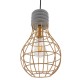 GloboStar® DURANT 01325 Μοντέρνο Industrial Κρεμαστό Φωτιστικό Οροφής Μονόφωτο Γκρι Μπεζ Τσιμέντο Πλέγμα Φ20 x Y35cm GloboStar® DURANT 01325 Μοντέρνο Industrial Κρεμαστό Φωτιστικό Οροφής Μονόφωτο Γκρι Μπεζ Τσιμέντο Πλέγμα Φ20 x Y35cm