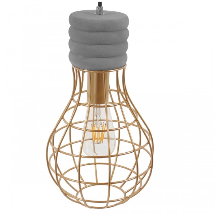 GloboStar® DURANT 01325 Μοντέρνο Industrial Κρεμαστό Φωτιστικό Οροφής Μονόφωτο Γκρι Μπεζ Τσιμέντο Πλέγμα Φ20 x Y35cm GloboStar® DURANT 01325 Μοντέρνο Industrial Κρεμαστό Φωτιστικό Οροφής Μονόφωτο Γκρι Μπεζ Τσιμέντο Πλέγμα Φ20 x Y35cm