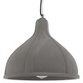 GloboStar® GIRARD 01326 Μοντέρνο Industrial Κρεμαστό Φωτιστικό Οροφής Μονόφωτο Γκρι Τσιμέντο Καμπάνα Φ29 x Y23cm