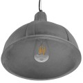 GloboStar® GIRARD 01326 Μοντέρνο Industrial Κρεμαστό Φωτιστικό Οροφής Μονόφωτο Γκρι Τσιμέντο Καμπάνα Φ29 x Y23cm