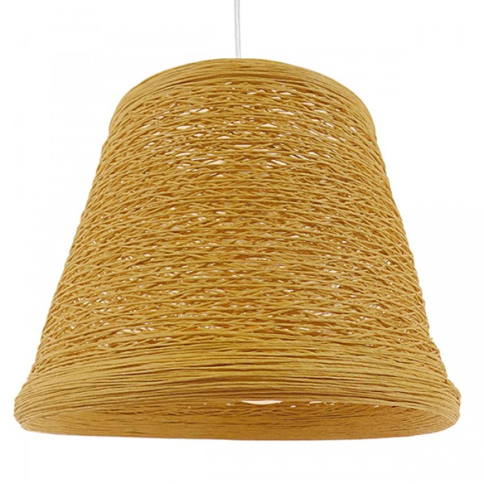 GloboStar® PLAYROOM 01332 Vintage Κρεμαστό Φωτιστικό Οροφής Μονόφωτο 1 x E27 Μπεζ Ξύλινο Ψάθινο Rattan Φ32 x Υ27cm GloboStar® PLAYROOM 01332 Vintage Κρεμαστό Φωτιστικό Οροφής Μονόφωτο 1 x E27 Μπεζ Ξύλινο Ψάθινο Rattan Φ32 x Υ27cm