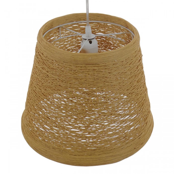 GloboStar® PLAYROOM 01332 Vintage Κρεμαστό Φωτιστικό Οροφής Μονόφωτο 1 x E27 Μπεζ Ξύλινο Ψάθινο Rattan Φ32 x Υ27cm GloboStar® PLAYROOM 01332 Vintage Κρεμαστό Φωτιστικό Οροφής Μονόφωτο 1 x E27 Μπεζ Ξύλινο Ψάθινο Rattan Φ32 x Υ27cm