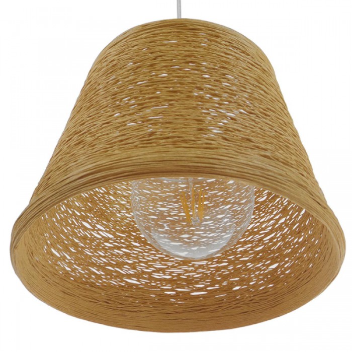 GloboStar® PLAYROOM 01332 Vintage Κρεμαστό Φωτιστικό Οροφής Μονόφωτο 1 x E27 Μπεζ Ξύλινο Ψάθινο Rattan Φ32 x Υ27cm GloboStar® PLAYROOM 01332 Vintage Κρεμαστό Φωτιστικό Οροφής Μονόφωτο 1 x E27 Μπεζ Ξύλινο Ψάθινο Rattan Φ32 x Υ27cm