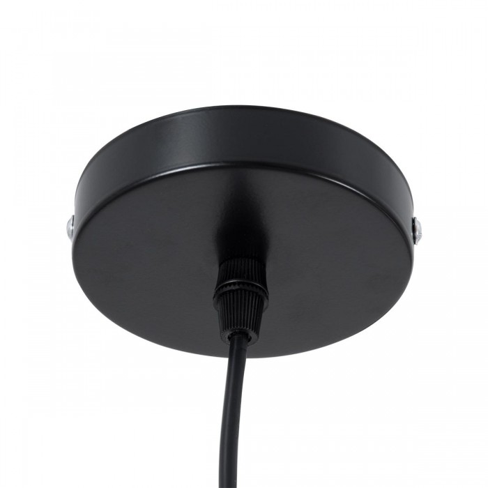 GloboStar® CALYPSO 01334 SET 3 Μοντέρνα Κρεμαστά Φωτιστικά Οροφής Τρίφωτο 3 x E27 Μαύρο - Χρυσό Μεταλλικά με Ξύλινη Βάση Καμπάνα